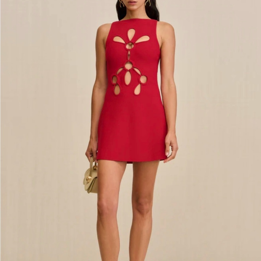 Cult Gaia Franco Knit Dress in Merlot - Picture 3 of 3